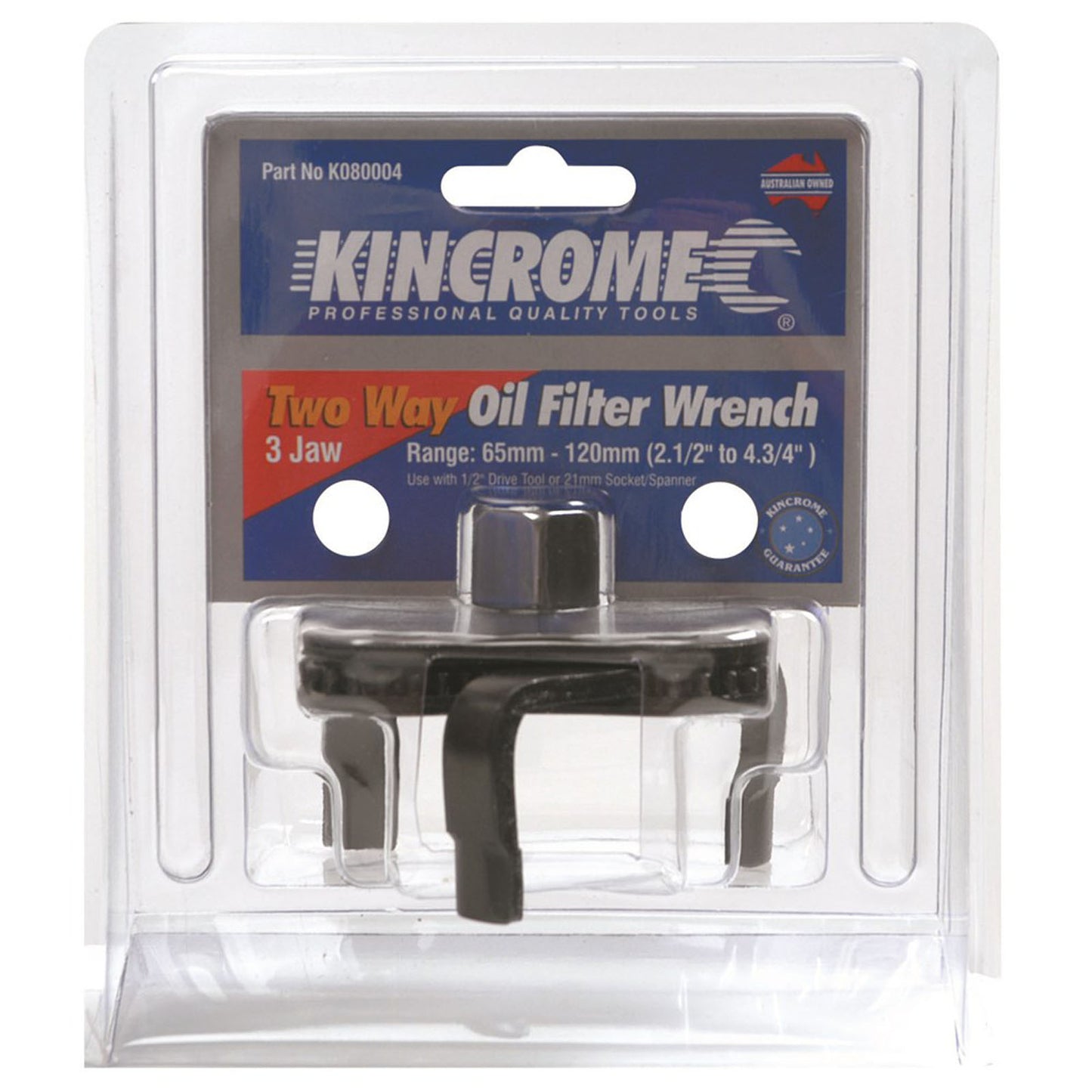 KINCROME OIL FILTER WRENCH 2 WAY 3 JAW