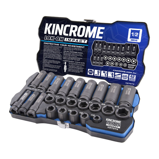 KINCROME LOKON IMPACT 24PCE 1/2 METRIC